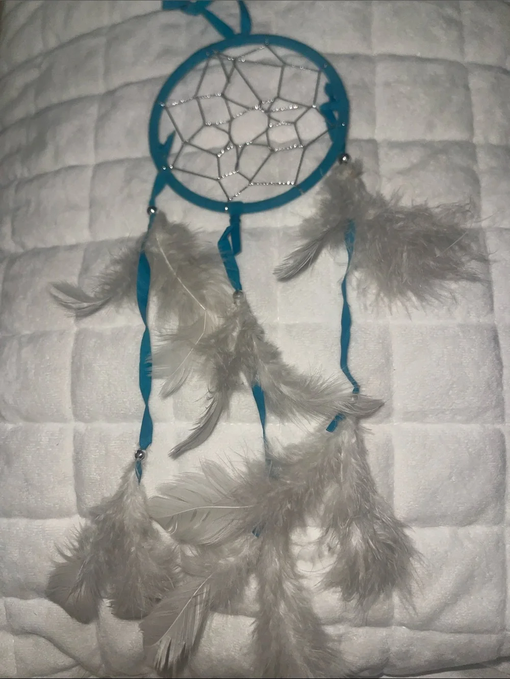 3 set- Turquoise Feather Dreamcatcher Wall Decor
